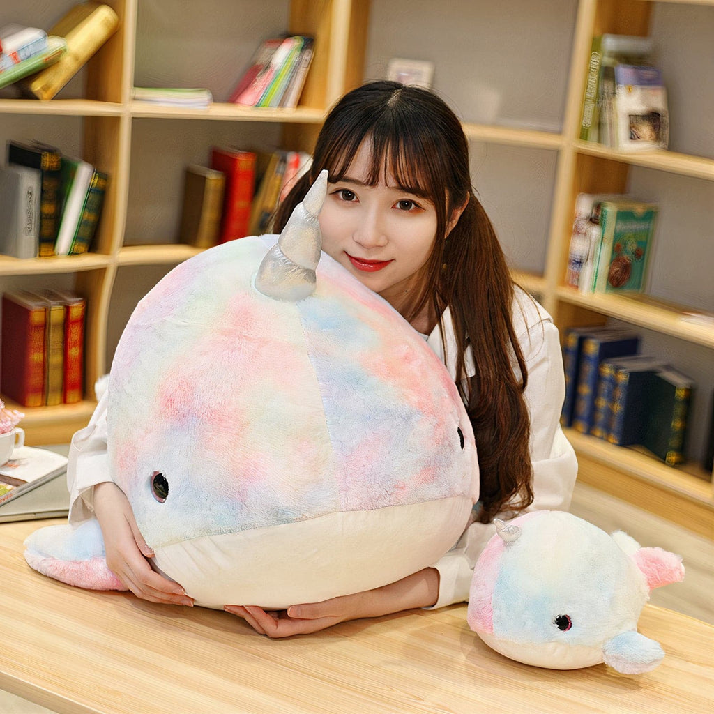 Plumpy Angel the Colorful Narwhale Plushie - Plumpy Plushies